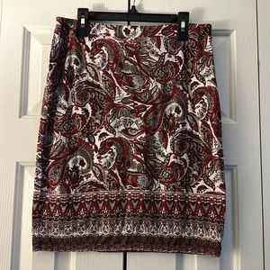 Paisley cotton Max Studio Skirt